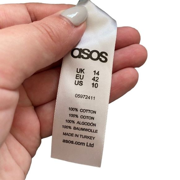 ASOS Distressed Denim Mini Skirt Sz 10 - Picture 4 of 4